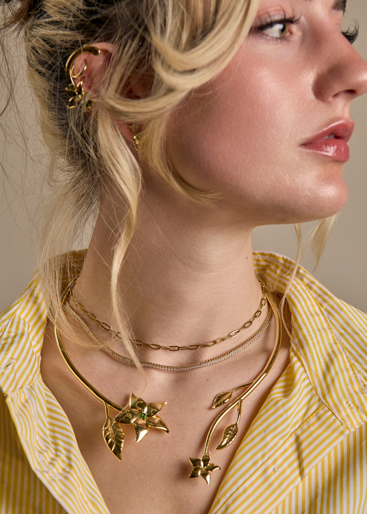The Wildflower Hinged Collar Necklace