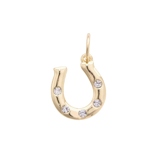 Rhinestone Horseshoe Charm