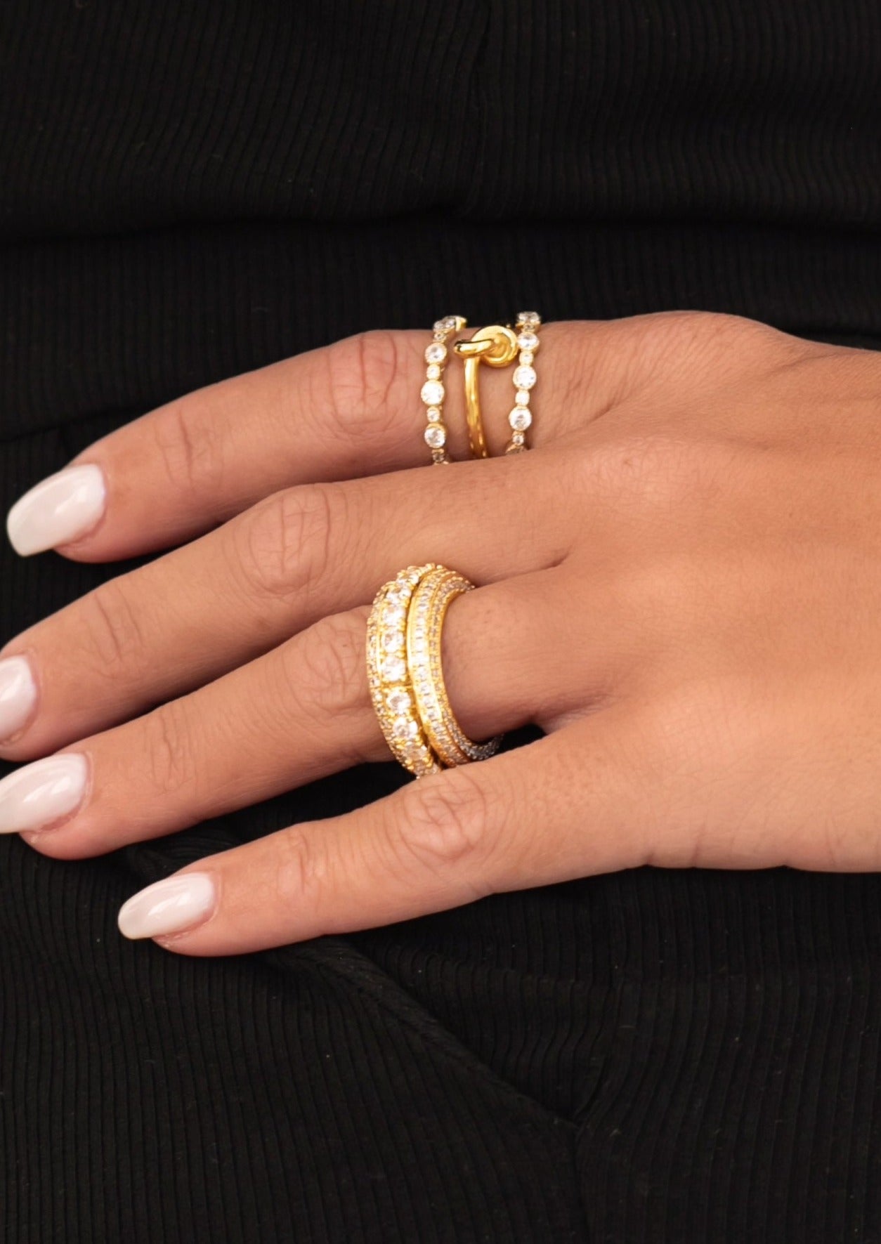 KNOT YOUR ORDINARY RING AND MAIN CHARACTER RING STACK