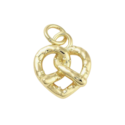 Pretzel Heart Charm
