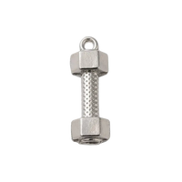 Silver Dumbbell Charm