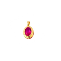 Gold Framed Pink Stone Charm