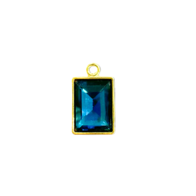 Gold Framed Blue Stone Charm