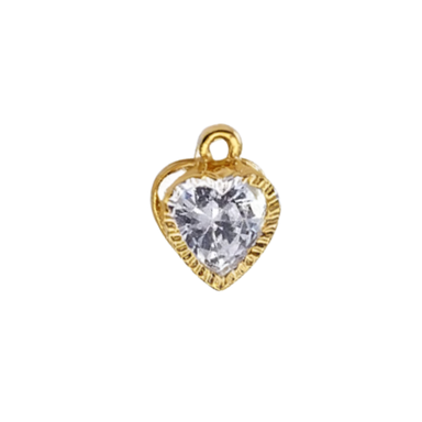 Glass Heart Charm
