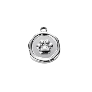 Paw Print Charm - Silver