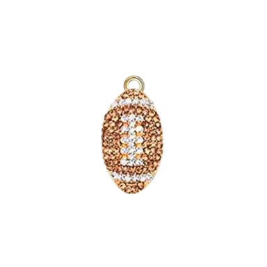 Rhinestone Football Charm