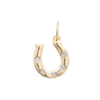 Rhinestone Horseshoe Charm